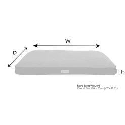 Couchage orthopédique pour chien coloris gris Scruffs Harvard - Taille XL 120 x 75 x 16 cm