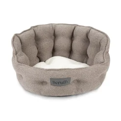 Couchage pour chat ou petit chien coloris gris lit rond Scruffs Seattle - Ø 45 cm