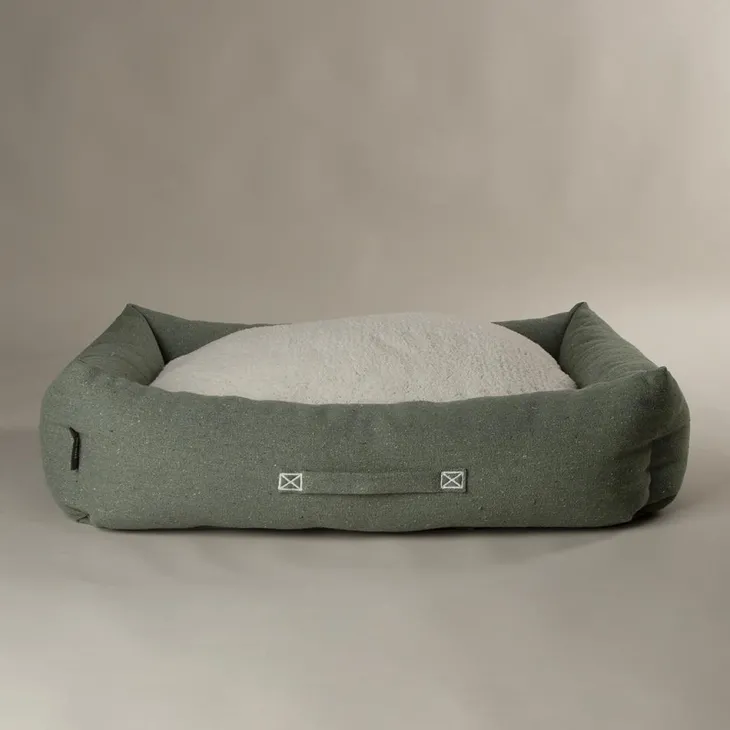 Couchage pour chien coloris vert corbeille Scruffs Eco Eden - Taille XL 90 x 70 cm