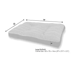 Couchage pour chien coloris orange coussin Scruffs Ellen - Taille L 100 x 70 x 10 cm