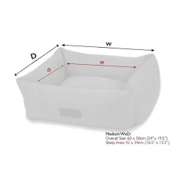 Couchage pour chien coloris vert corbeille Scruffs Ellen - Taille M 60 x 50 x 16 cm