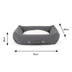 Couchage pour chien coloris vert corbeille Scruffs Eco Eden - Taille L 75 x 60 cm