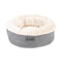Couchage pour chien ou chat coloris gris corbeille ronde Scruffs Ellen - Taille M Ø 55 cm