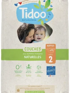 Couches écologiques en sachet T2 (3-6kg) Tidoo - 50 pièces