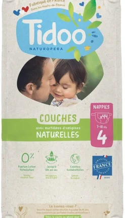 Couches écologiques en sachet T4 (7-18kg) Tidoo - 44 pièces
