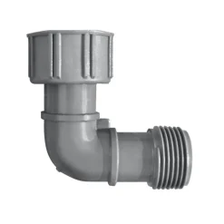 Coude collecteur avec 1 écrou prisonnier