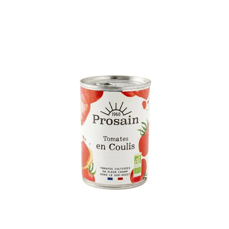 Coulis de tomates bio en boîte de 410 g