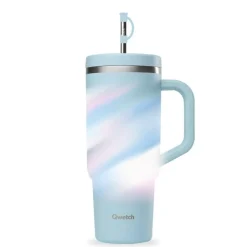 Coupe de voyage travel cup isotherme coloris bleu Qwetch - 900 ml