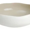 Coupe en grès blanc mat/lin Médard de Noblat collection Oslo - Ø 22 x H 7,8 cm