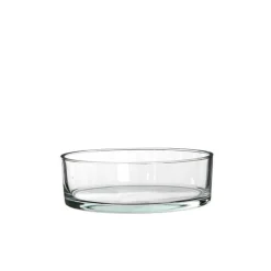 Coupe ronde Kenny en verre transparent Ø 25 x H 8 cm