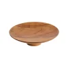 Coupe sur pied en bois d’acacia naturel - Ø 22 x H 6 cm