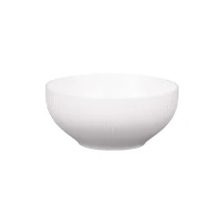 Coupelle en porcelaine blanche et contours striés Lina - Ø 15 cm