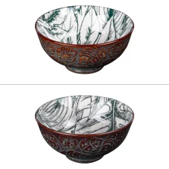 Coupelle en porcelaine marron/blanche à motif Paraguay – Ø 11,5