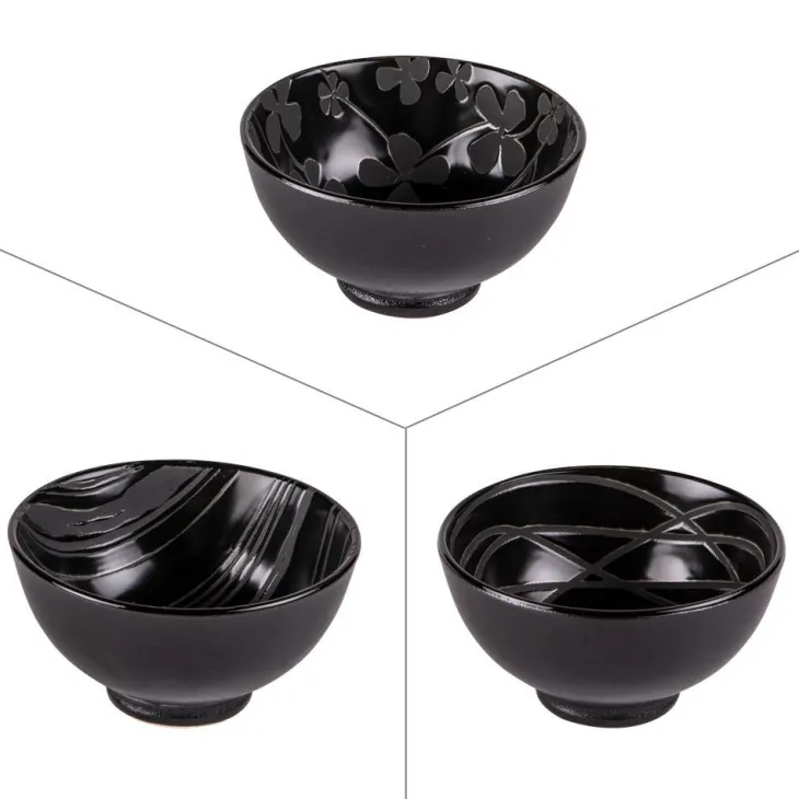 Coupelle Lava coloris noir en grès - Ø 9,5 cm