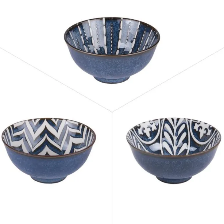 Coupelle Makaha coloris bleu en porcelaine - Ø 9,5 cm