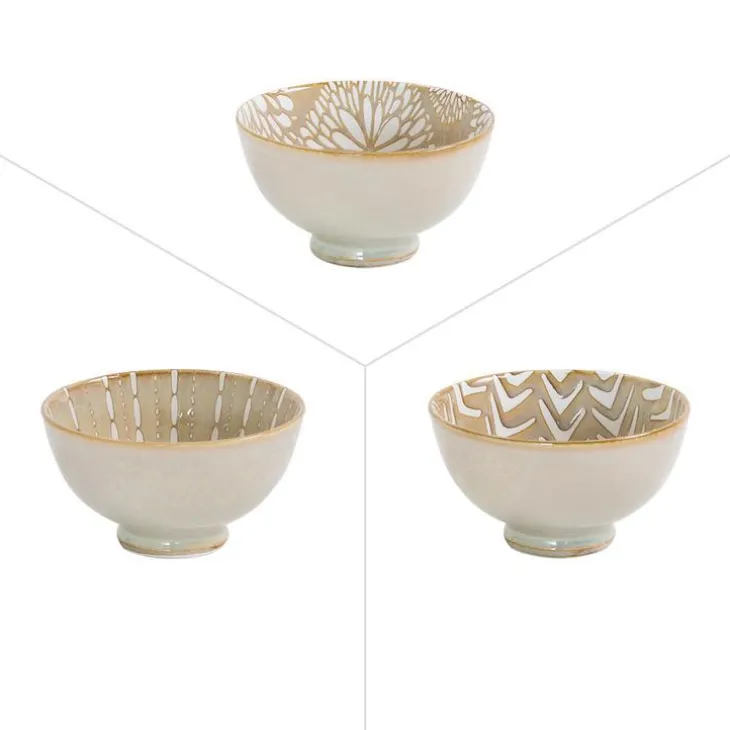 Coupelle Penjab coloris beige en porcelaine - Ø 9,5 cm