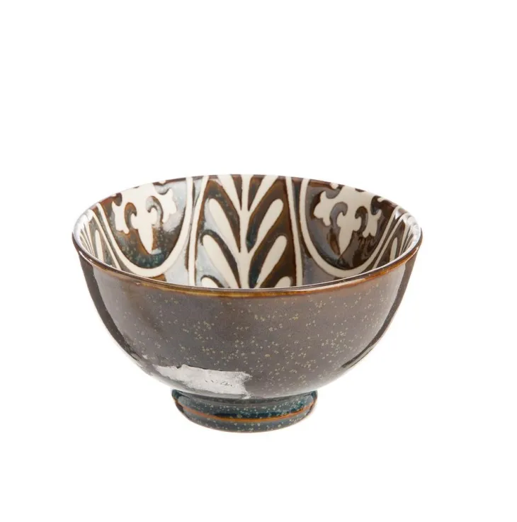 Coupelle Penjab coloris marron en porcelaine - Ø 9,5 cm