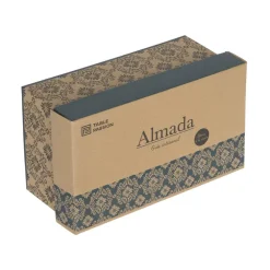 Coupelles en grès bleu peintes à la main Coffret Almada - 4 x Ø 11 cm