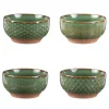 Coupelles en grès vert Coffret Jaspe - 4 x Ø 12 cm