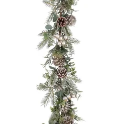 Couronne décorative Chelsea couleur vert en polyéthylène - 180 x 15 x 10 cm