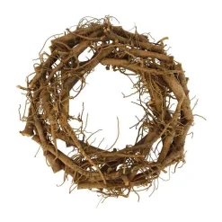 Couronne en racine de bois et coton - 38 x 7 x 38 cm