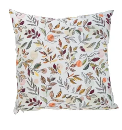 Coussin Adagio Lilas coloris blanc en coton - 45 x 45 cm