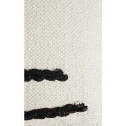 Coussin avec visage en coton blanc 45x45 cm