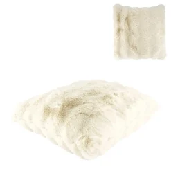 Coussin blanc cassé en polyester - 45 x 45 x 12 cm