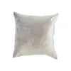 Coussin carré en coton velours gris bleu uni - 50 x 50 cm