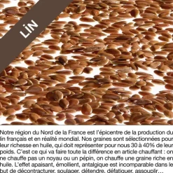 Coussin chauffant des kinés aux graines de lin Mille Oreillers - 24 x 50 cm