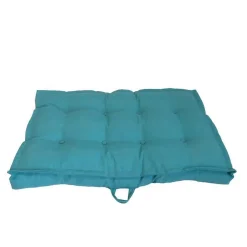 Coussin d'assise pour palette uni émeraude - 118 x 80 x 15 cm
