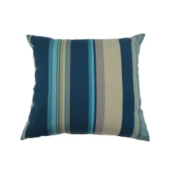 Coussin déco carré déhoussable en acrylique bleu Azureo - 40 x 40 x 15 cm