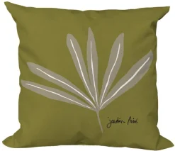 Coussin déco carré en polyester/coton Vanara Vert - 40 x 40 x 15 cm