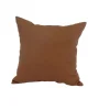 Coussin déco carré en polyester/coton marron Terre - 40 x 40 x 15 cm