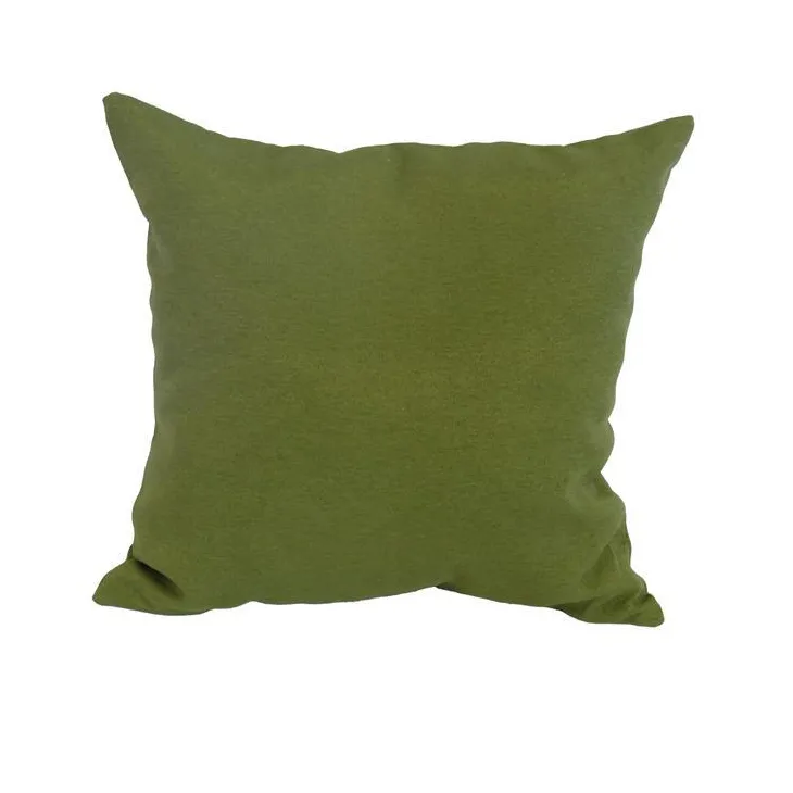 Coussin déco carré en polyester/coton vert Mousse - 40 x 40 x 15 cm