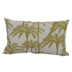 Coussin déco en polyester/coton jaune moutarde Zabeth - 50 x 30 x 15 cm