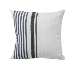 Coussin décoratif carré lignes coloris multicolore en coton - 45 x 45 cm