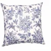 Coussin décoratif carré Odda coloris bleu en coton - 45 x 45 cm