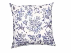 Coussin décoratif carré Odda coloris bleu en coton - 45 x 45 cm