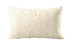 Coussin décoratif rectangulaire coloris beige en coton Eve - 35 x 50 cm