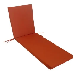 Coussin de bain de soleil déhoussable Monte Carlo Terracotta - 185 x 55 x 6 cm