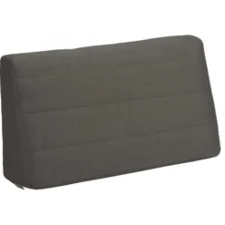 Coussin de dossier satiné gris STERN - 75x40 cm