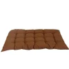 Coussin dossier palette en polyester/coton marron Terre - 120 x 60 x 10 cm