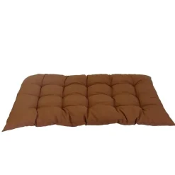 Coussin dossier palette en polyester/coton marron Terre - 120 x 60 x 10 cm