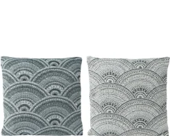 Coussin en polyester gris Eg - 45 x 45 x 12 cm