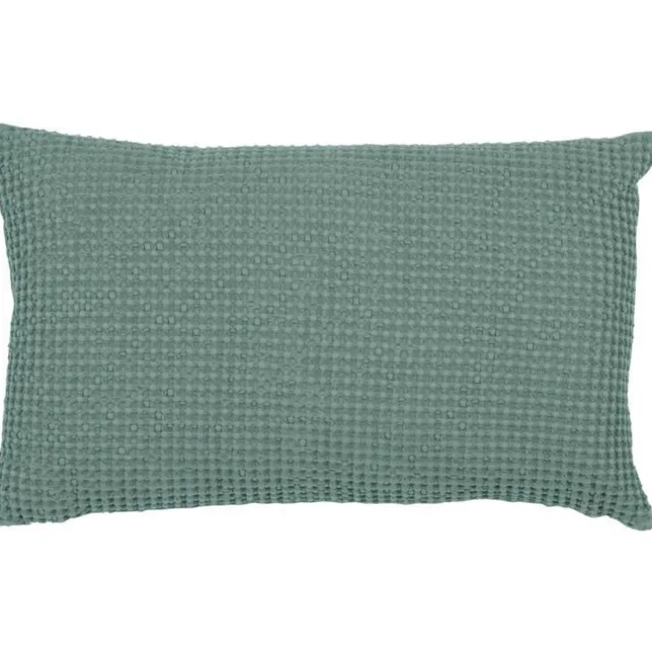 Coussin Maia coloris vert en coton - 30 x 50 cm