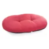 Coussin ovale en ouatine rouge 53x35 cm