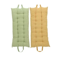 Coussin pour bain de soleil coloris multicolore en coton - 120 x 58 x 7 cm