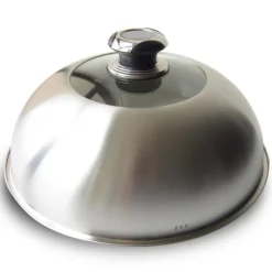 Couvercle cloche en inox avec poignée thermomètre