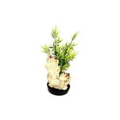 Céramique avec plante artificielle bambou 22 cm